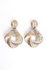 Vintage Richard Kerr Champagne Crystal Swirl Hoop Earrings at Recess Los Angeles