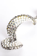 Vintage Richard Kerr Crystal Rhinestone Swirl Drop Earrings detail at Recess Los Angeles