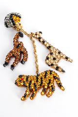 Vintage Richard Kerr Safari Animal Rhinestone Earrings animal close up @ Recess Los Angeles