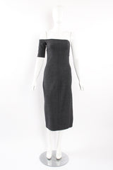 Vintage Richard Tyler Single Sleeve Cocktail Sheath Dress on Mannequin front at Recess Los Angeles