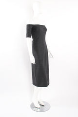 Vintage Richard Tyler Single Sleeve Cocktail Sheath Dress on Mannequin side at Recess Los Angeles