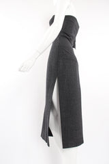 Vintage Richard Tyler Single Sleeve Cocktail Sheath Dress on Mannequin slit at Recess Los Angeles