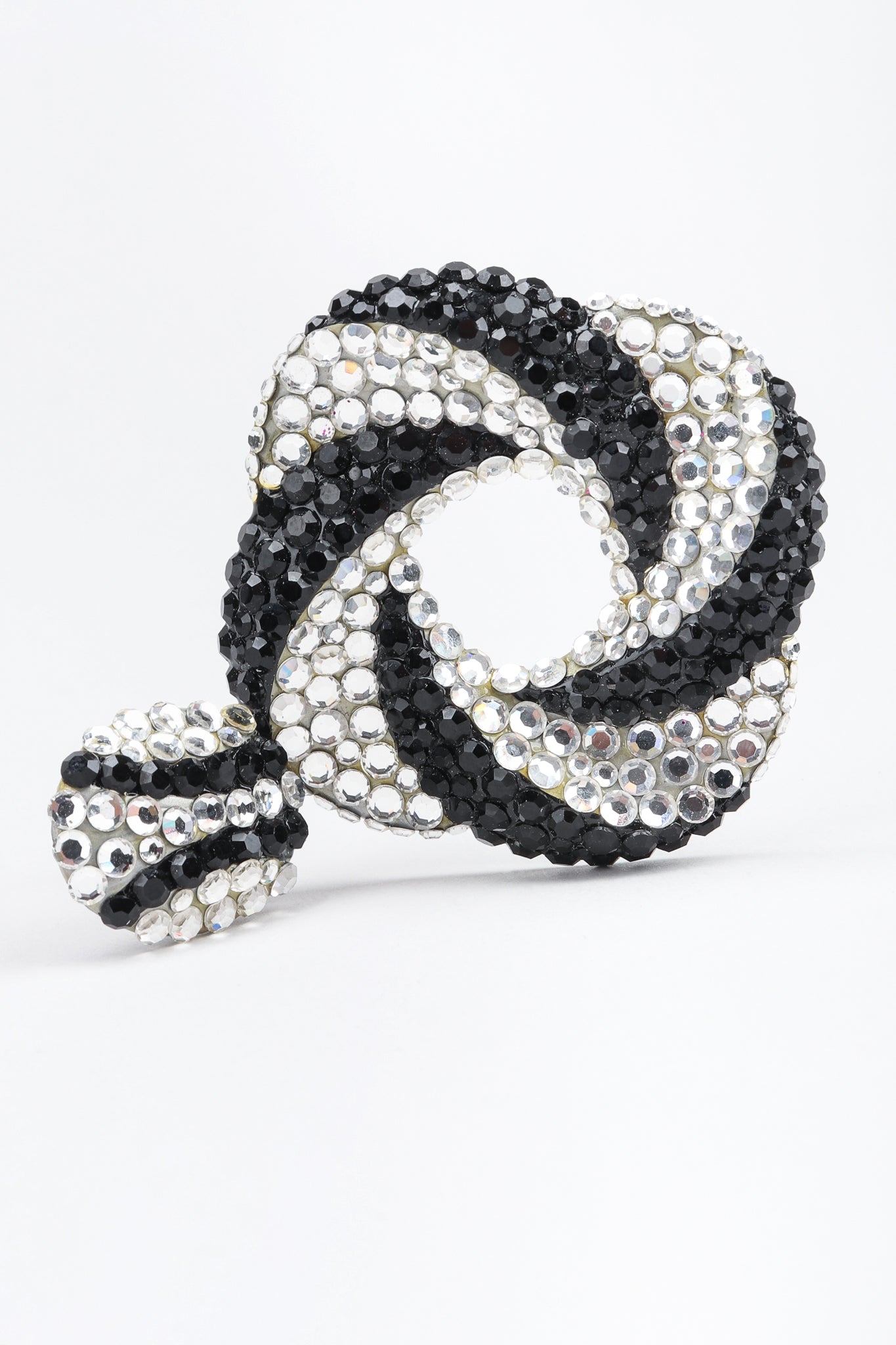 Recess Los Angeles Designer Consignment Vintage Richard Kerr Rhinestone Crystal Swirl Hoop Earrings