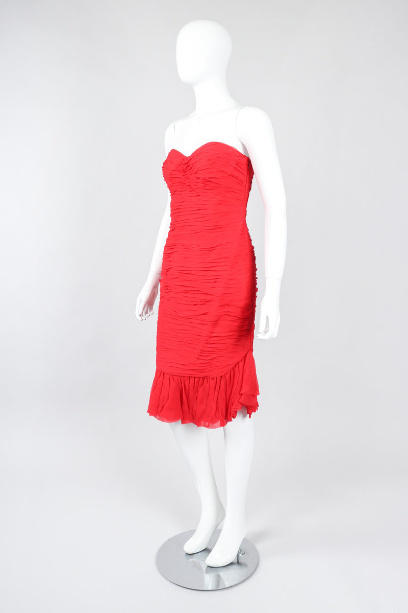 Recess Los Angeles Vintage Richilene Ruched Sweetheart Strapless Dress