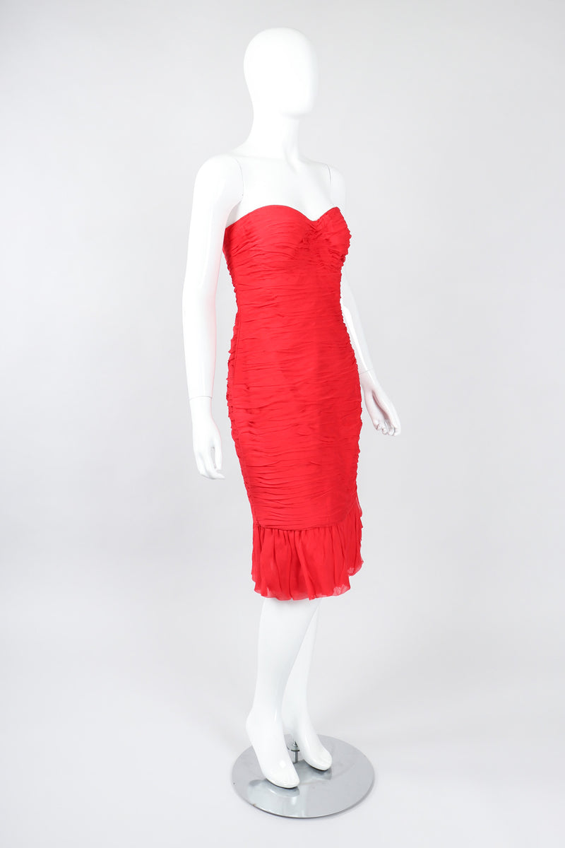 Recess Los Angeles Vintage Richilene Ruched Sweetheart Strapless Dress