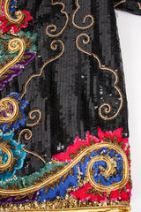 Vintage Richilene Embellished Sequin Flourish Jacket missing sequins at Recess Los Angeles