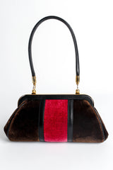 Vintage Roberta Di Camerino 1990s Mini Velvet Baguette Bag back @ Recess Los Angeles