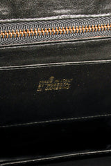 Vintage Roberta di Camerino Velvet Striped Buckle Oversized Bag Inside Label Stamp at Recess LA