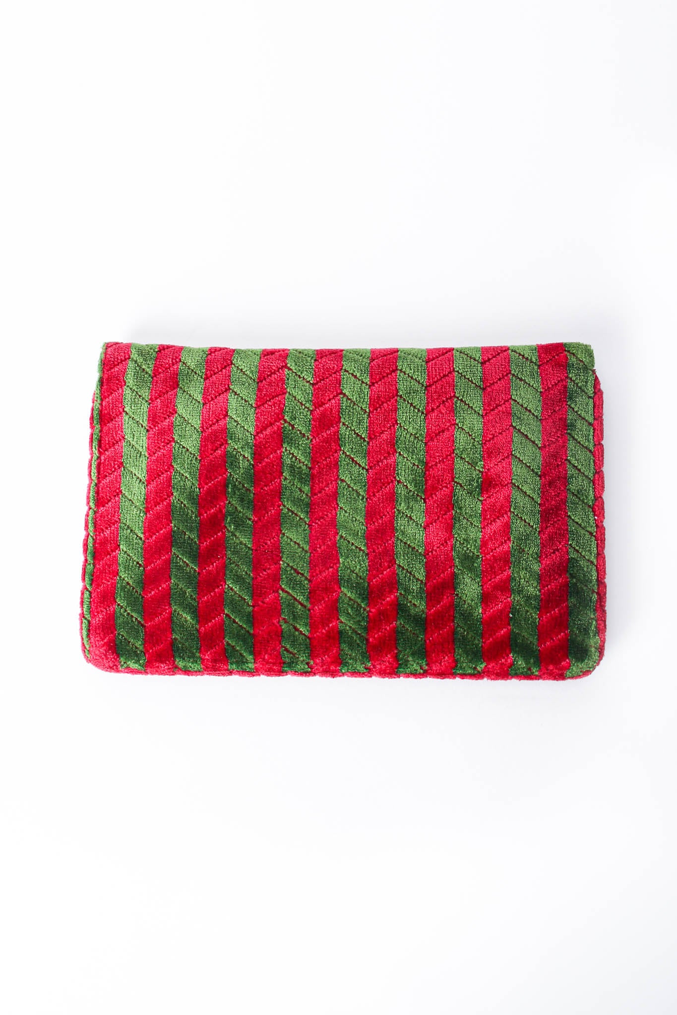 Vintage Roberta di Camerino Striped Velvet Clutch Bag back at Recess Los Angeles