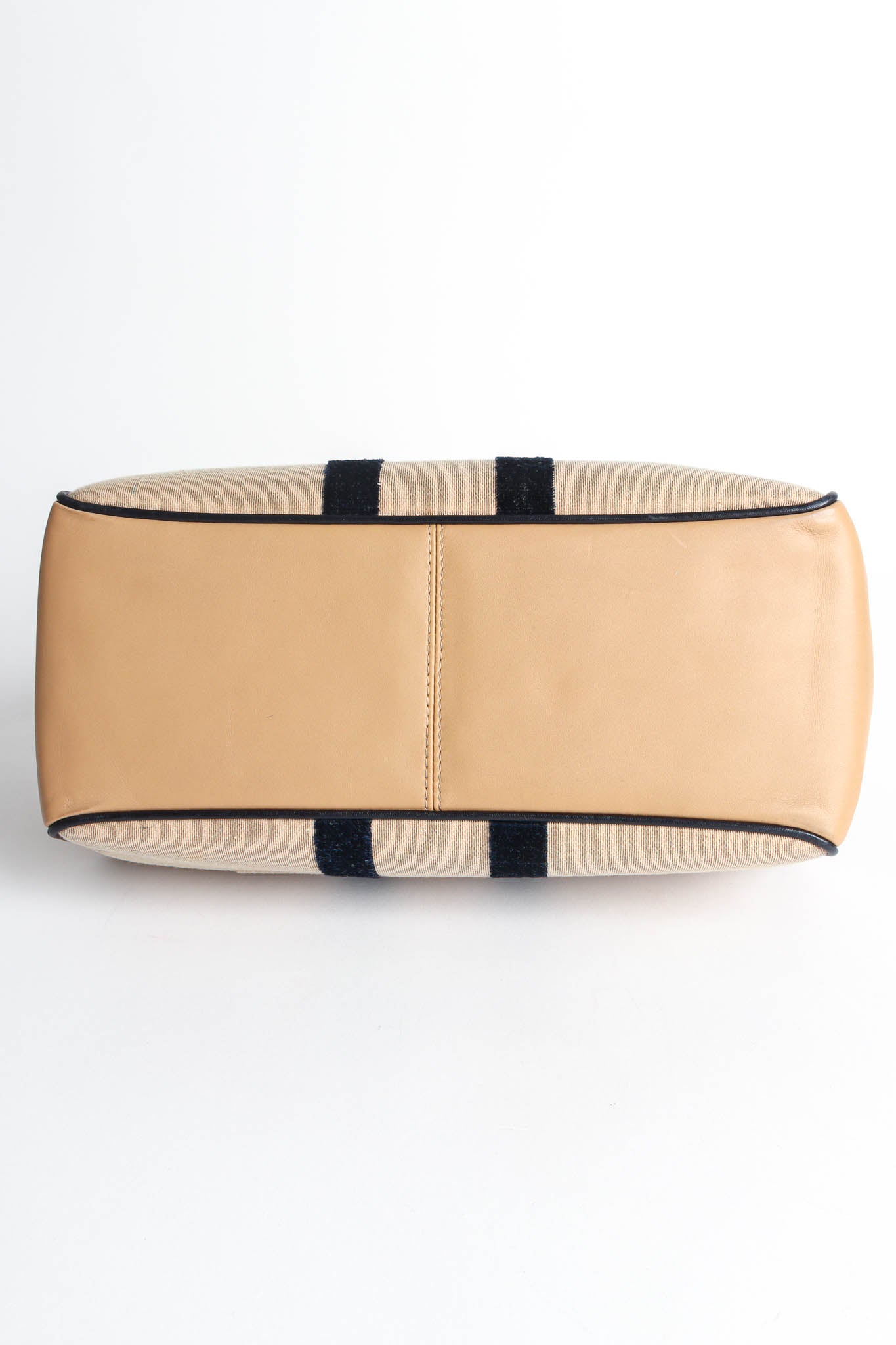 Vintage Roberta Di Camerino Caravel Twill Block Stripe Bag base @ Recess Los Angeles