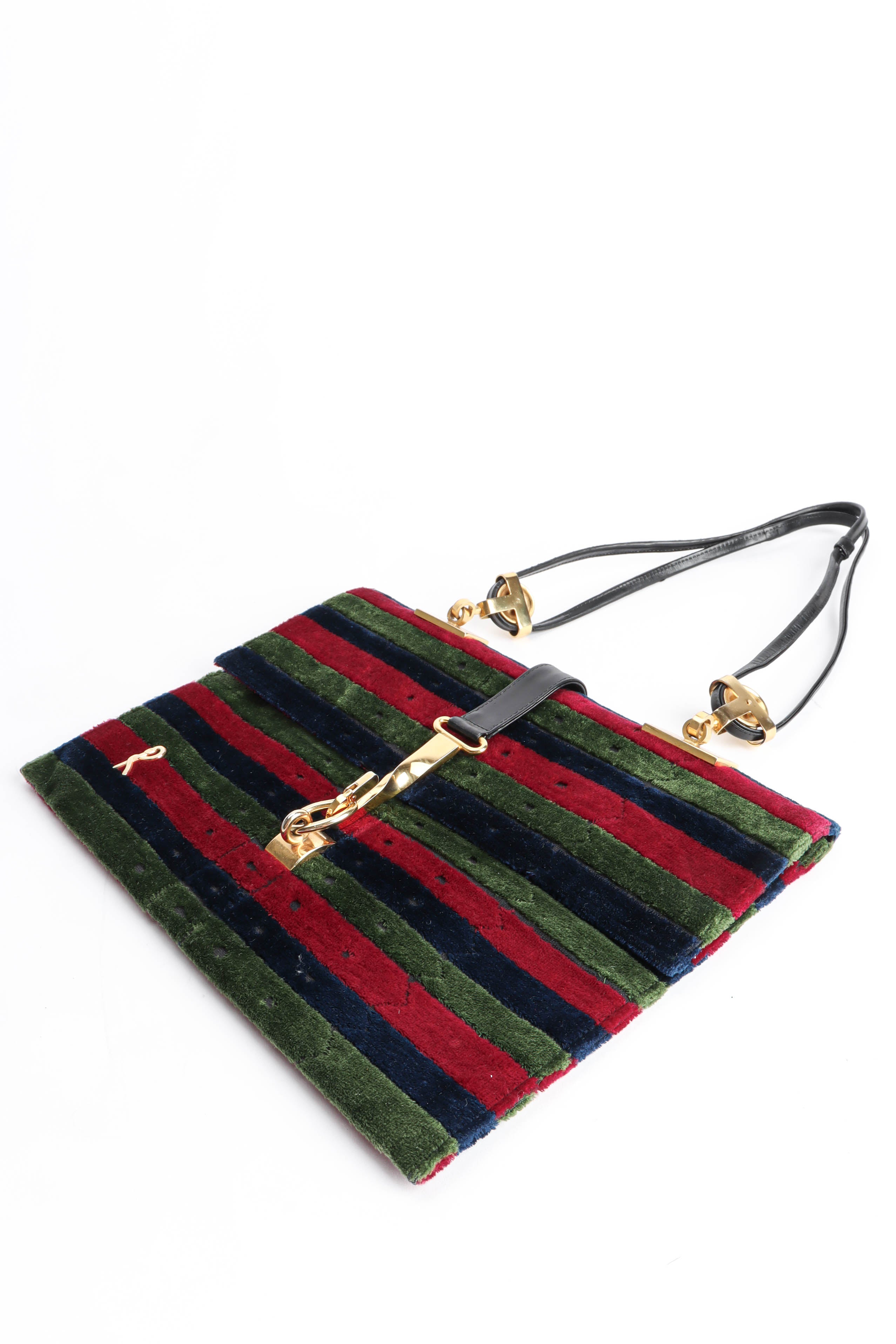 Vintage Roberta Velvet Envelope Purse Clutch angle flat @ Recess LA