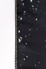 Vintage Roberto Cavalli Rose Gold Galaxy Silk Scarf rolled hem stitch at Recess Los Angeles