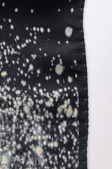 Vintage Roberto Cavalli Rose Gold Galaxy Silk Scarf rolled hem stitch at Recess Los Angeles