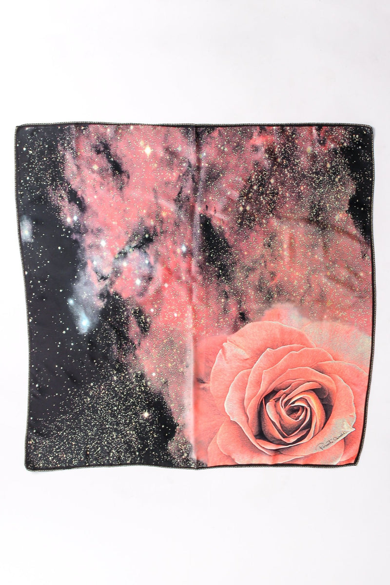 Vintage Roberto Cavalli Rose Gold Galaxy Silk Scarf at Recess Los Angeles