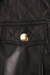 Vintage Rocco D'Amelio Chain Hardware Quilted Leather Jacket decorative pocket @ Recess LA