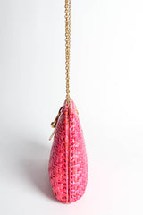 Vintage Rodo Woven Straw Shoulder Clutch side @ Recess Los Angeles