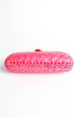 Vintage Rodo Woven Straw Shoulder Clutch base @ Recess Los Angeles