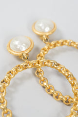 Deanna Hamro Pearl Chain Clip Hoop Earrings