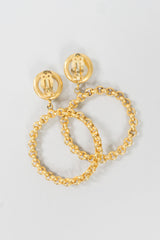 Deanna Hamro Pearl Chain Clip Hoop Earrings