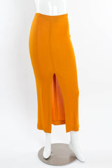 Vintage Romeo Gigli Sleek Bodycon Slit Skirt mannequin front @ Recess Los Angeles