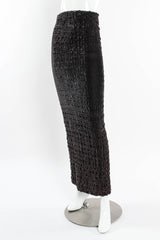 Vintage Romeo Gigli Chenille Velvet Skirt mannequin angle side @ Recess LA