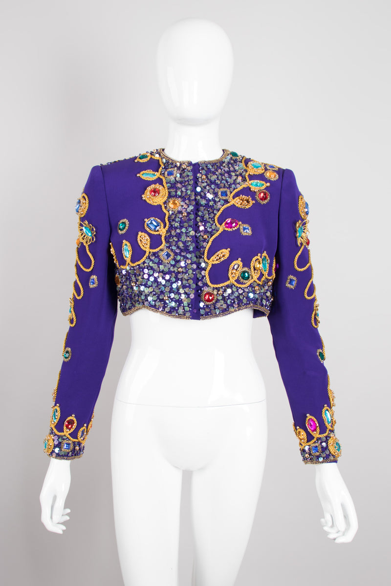 Victoria Royal Embellished Crop Jacket & Dress Set