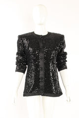 Vintage YSL Yves Saint Laurent Liquid Sequin Jacket on Mannequin front at Recess Los Angeles