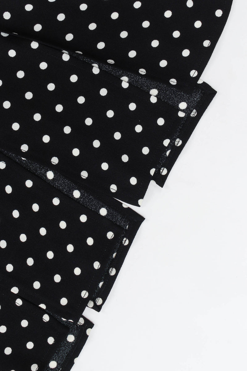 Vintage Saint Laurent 1981 S/S Polka Dot Carwash Pleat Dress carwash pleat close @ Recess Los Angeles