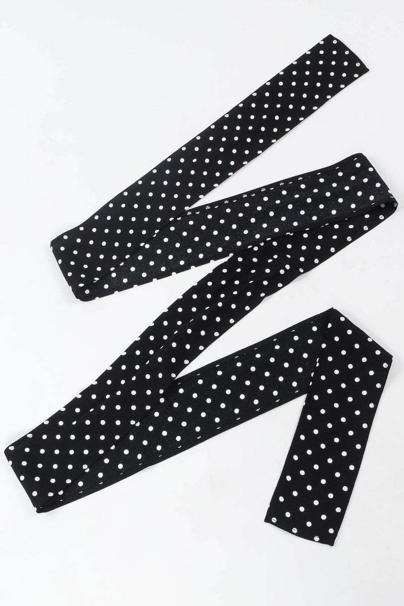 Vintage Saint Laurent 1981 S/S Polka Dot Carwash Pleat Dress belt tie @ Recess Los Angeles