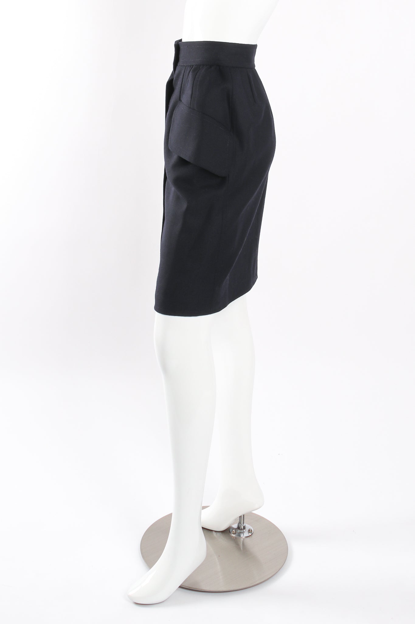 Batwing Uniform Peplum Skirt side on mannequin at Recess LA