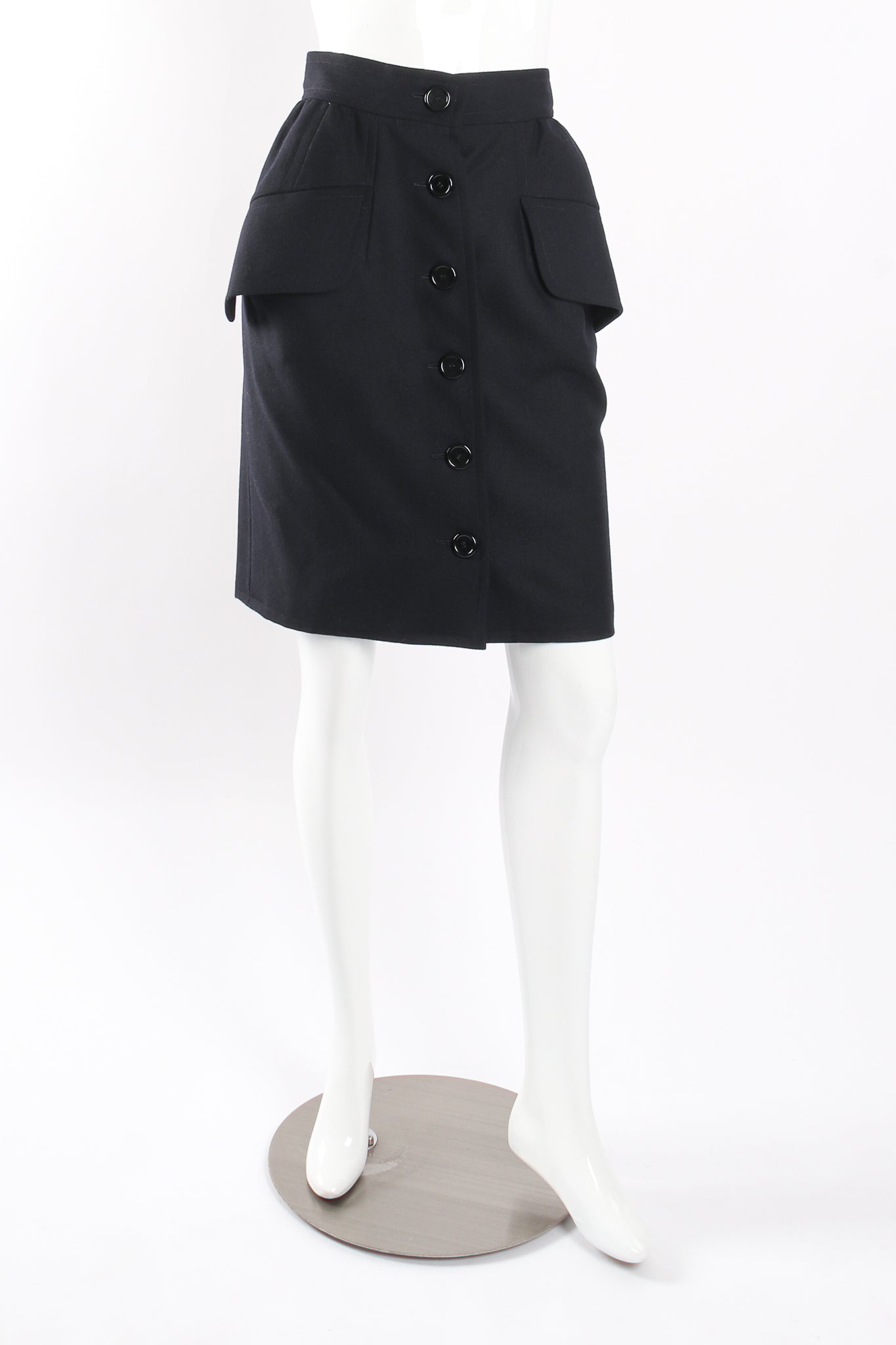 Batwing Uniform Peplum Skirt on mannequin at Recess LA