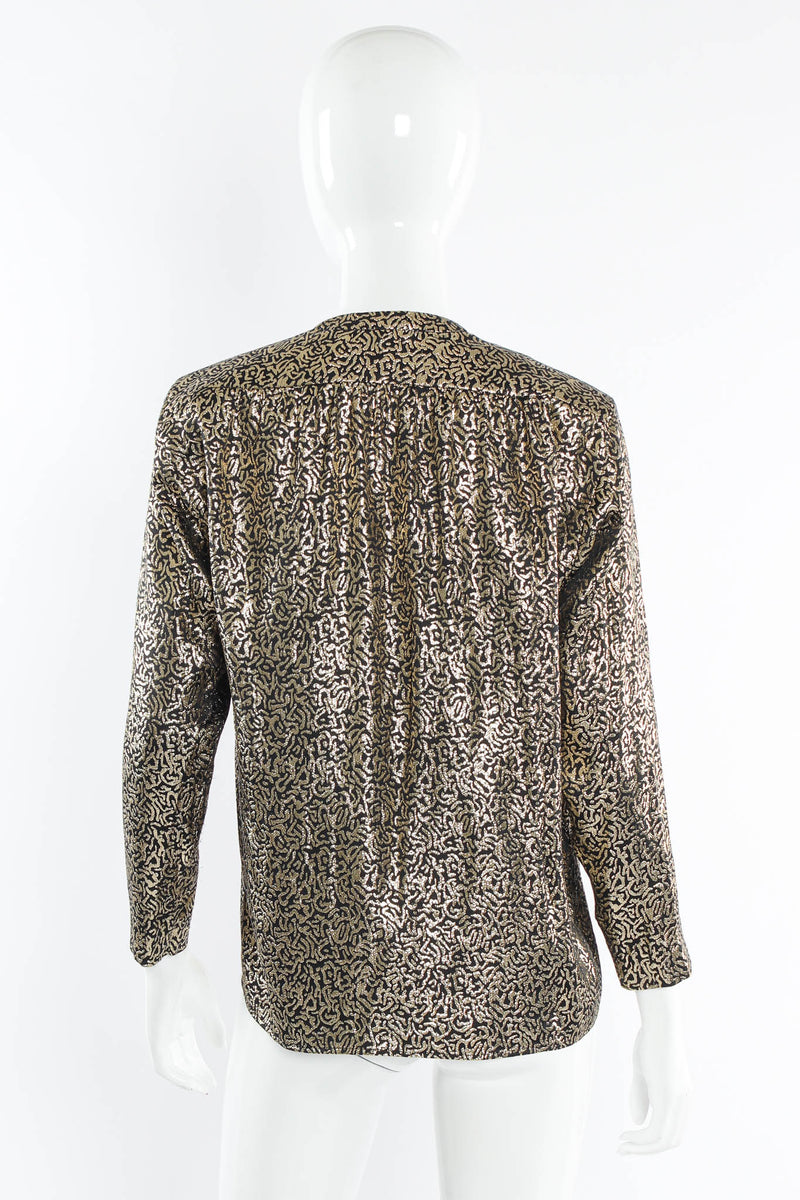 Vintage Saint Laurent Abstract Lamé Art Top mannequin back @ Recess Los Angeles