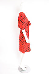 Vintage YSL Yves Saint Laurent Sweetheart Dot Dress on mannequin side at Recess Los Angeles