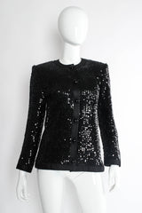 Vintage Saint Laurent 1980s Satin Sequin Jacket mannequin front @ Recess Los Angeles