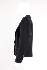 Vintage Yves Saint Laurent YSL Le Smoking Wide Lapel Blazer on Mannequin side at Recess LA