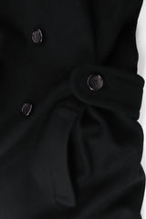 Vintage Yves Saint Laurent YSL Wool Princess Peacoat detail at Recess Los Angeles