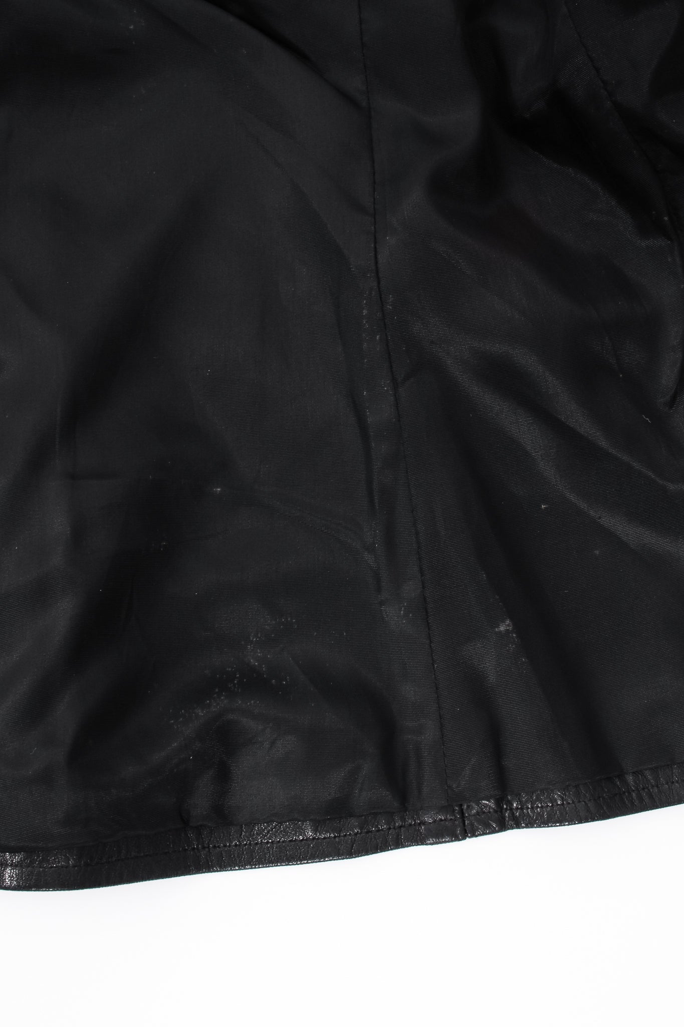 Vintage Yves Saint Laurent YSL Nipped Waist Leather Blazer lining stains @ Recess LA