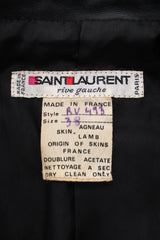 Vintage Yves Saint Laurent YSL Nipped Waist Leather Blazer label @ Recess LA