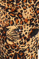 Vintage Yves Saint Laurent YSL Leopard Scarf Dress on Mannequin leopard face at Recess Los Angeles