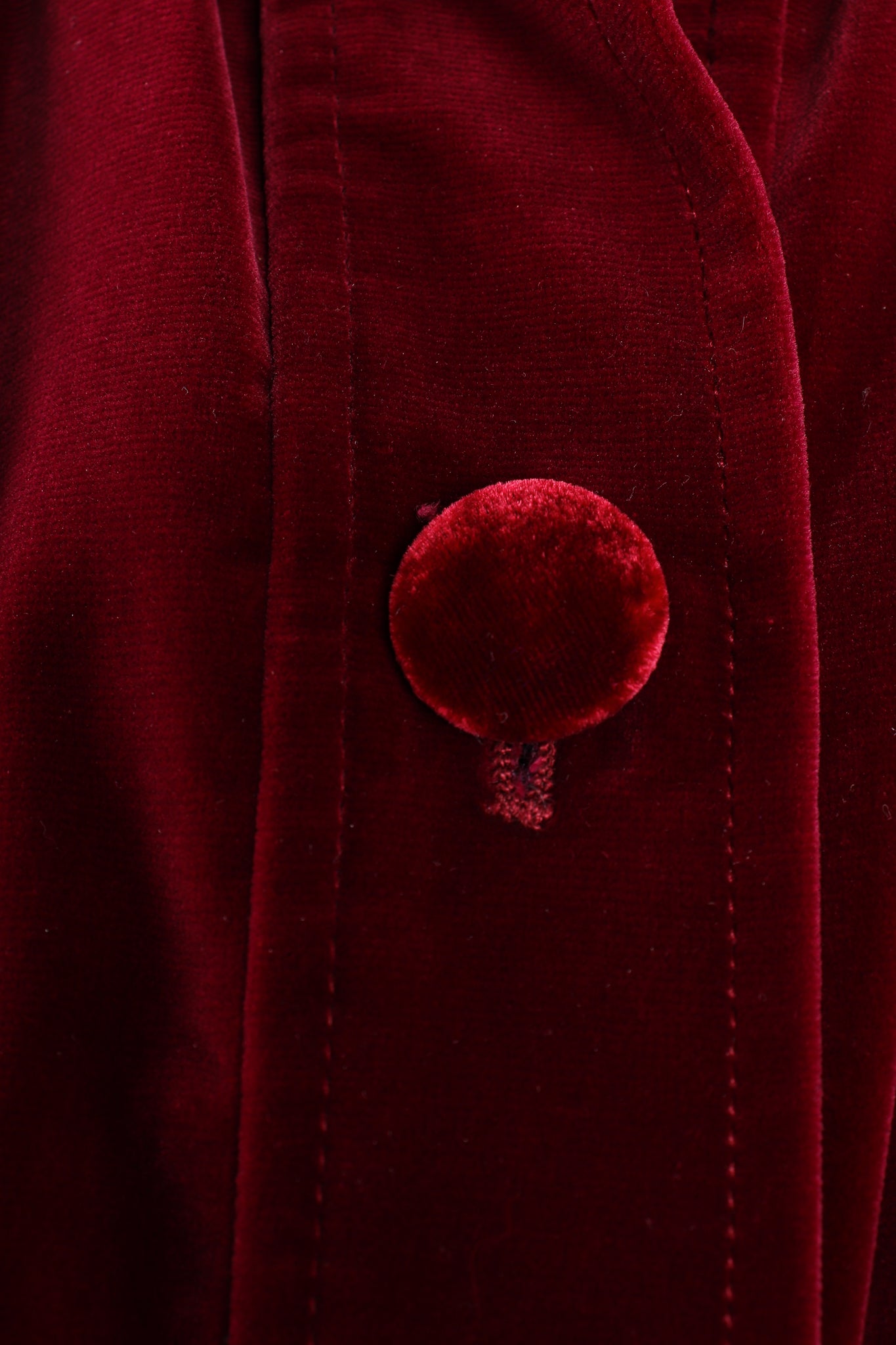 Vintage YSL Yves Saint Laurent Velvet Swing Coat button at Recess Los Angeles