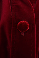 Vintage YSL Yves Saint Laurent Velvet Swing Coat button at Recess Los Angeles