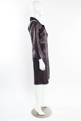 Vintage Saint Laurent 1980s Leather Dress Coat mannequin side @ Recess Los Angeles