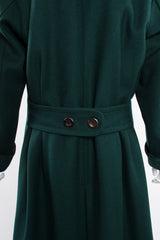 Vintage Yves Saint Laurent YSL Wool Herringbone Swing Coat on Mannequin back detail @ Recess LA