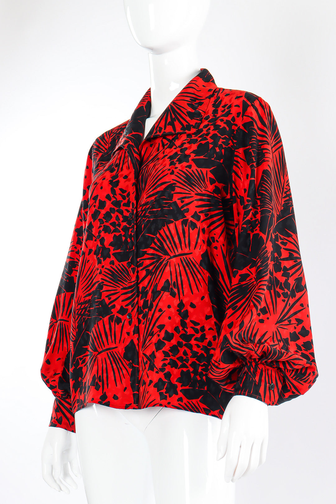 Print blouse by Saint Laurent Rive Gauche side @recessla