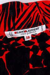 Print blouse by Saint Laurent Rive Gauche label close @recessla