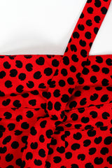 Vintage Saint Laurent Abstract Dot Print Dress back of neck tie  @ Recess LA