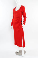 Vintage Yves Saint Laurent 1990s Plissé Crinkle Dress mannequin front @ Recess LA