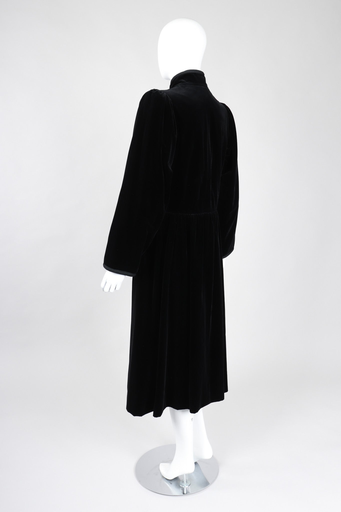 Recess Los Angeles Vintage YSL Yves Saint Laurent Long Velvet Russian Collection Cossack Coat Dress