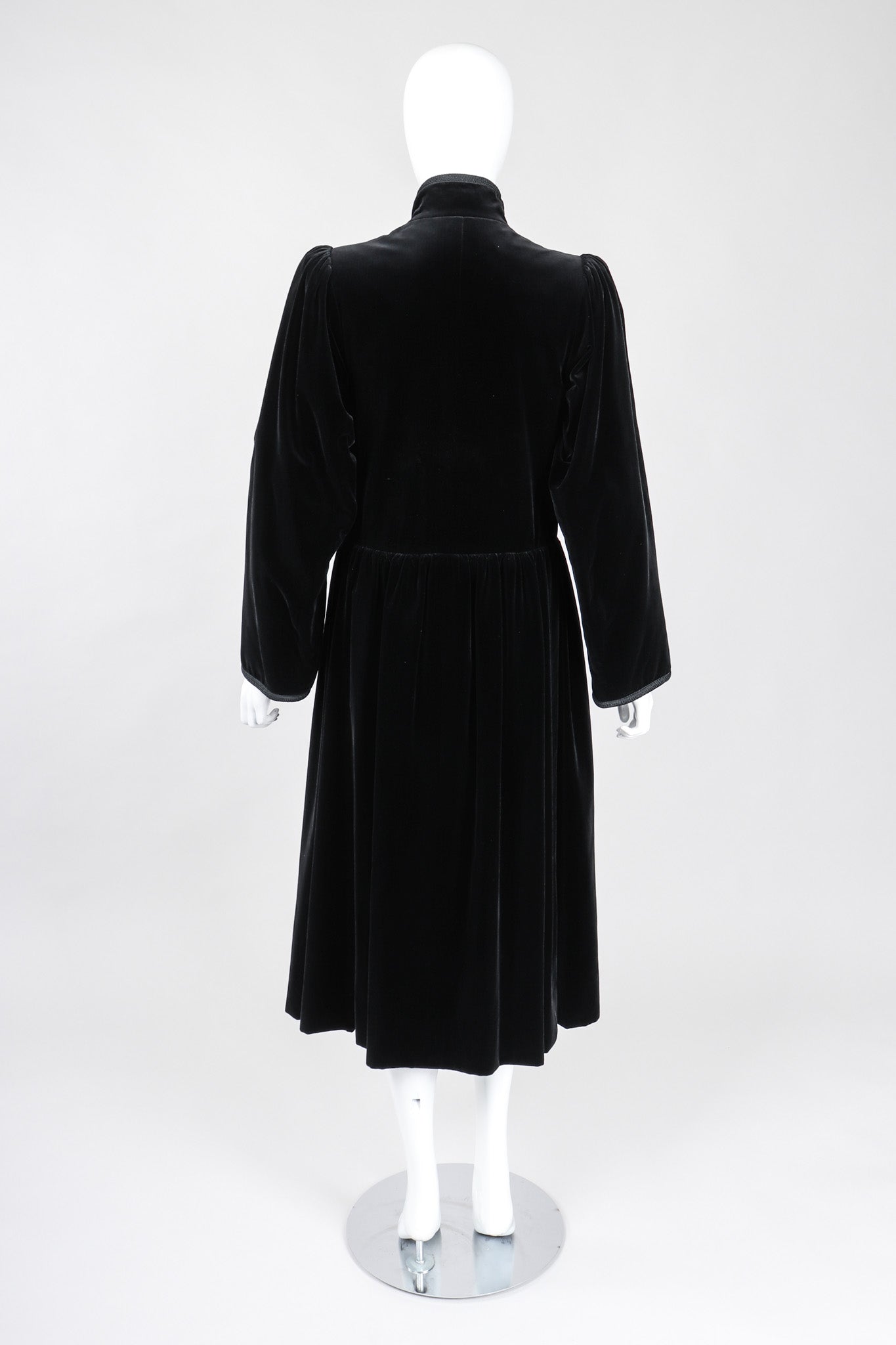 Recess Los Angeles Vintage YSL Yves Saint Laurent Long Velvet Russian Collection Cossack Coat Dress