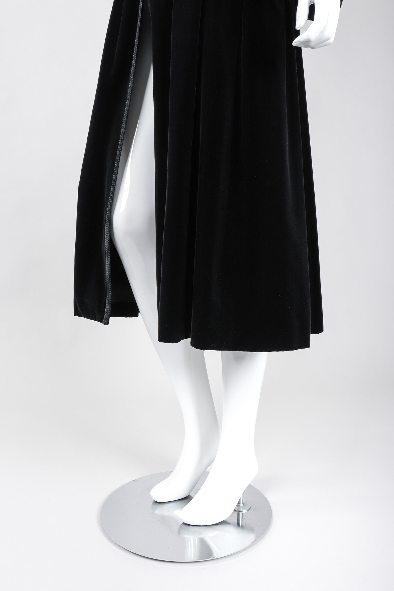 Recess Los Angeles Vintage YSL Yves Saint Laurent Long Velvet Russian Collection Cossack Coat Dress